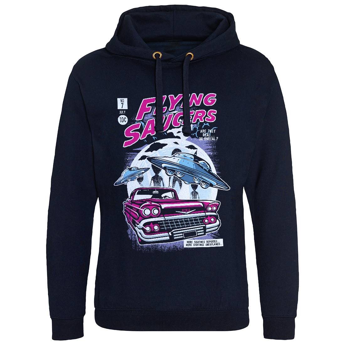 Flying Saucers Mens Hoodie Without Pocket Space A531