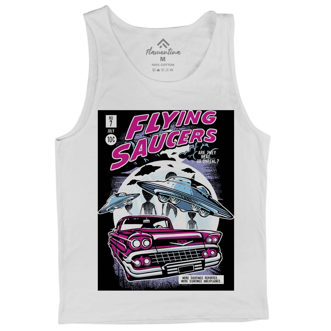 Flying Saucers Mens Tank Top Vest Space A531