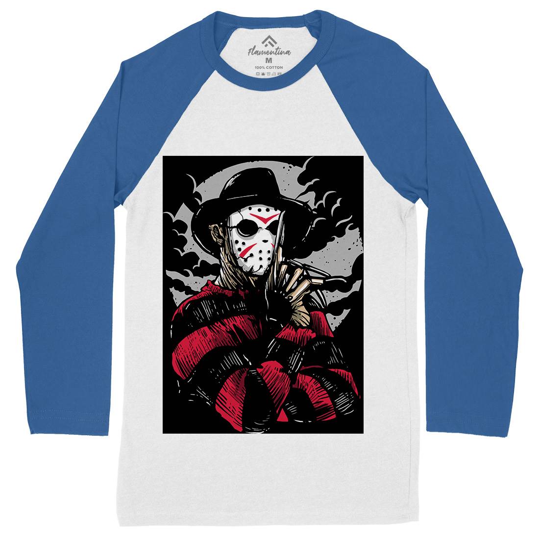 Freddy Mens Long Sleeve Baseball T-Shirt Horror A532