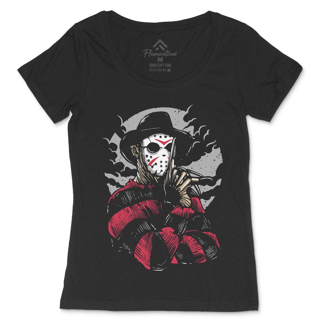 Freddy Womens Scoop Neck T-Shirt Horror A532