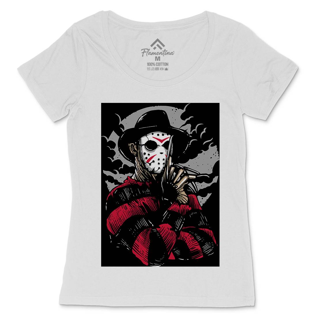 Freddy Womens Scoop Neck T-Shirt Horror A532