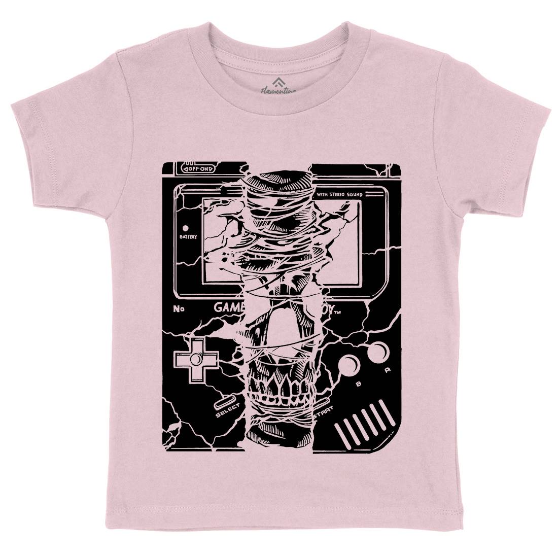 Game Skull Kids Crew Neck T-Shirt Geek A533