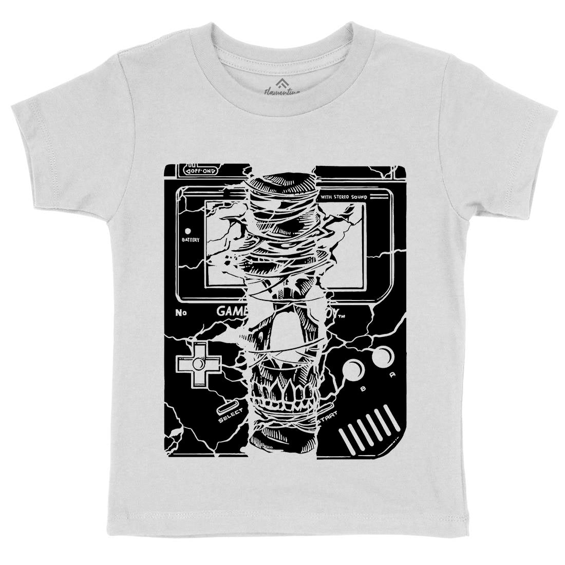 Game Skull Kids Crew Neck T-Shirt Geek A533