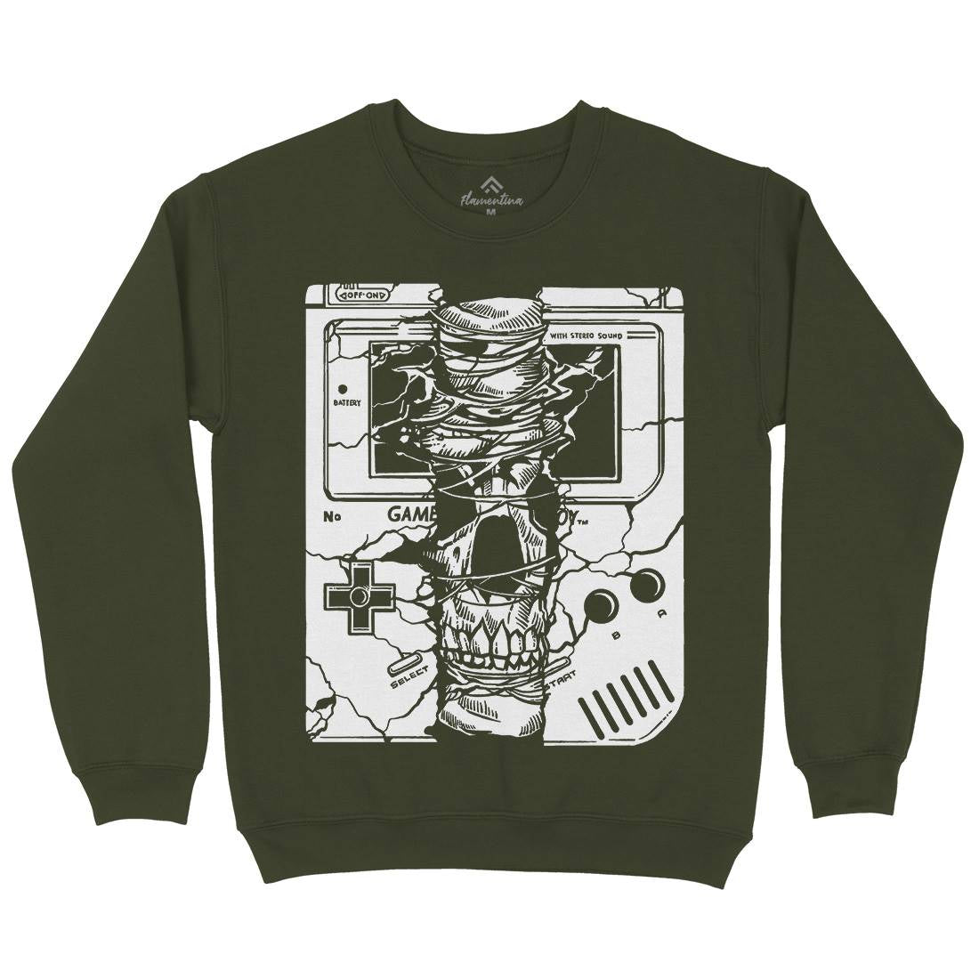 Game Skull Mens Crew Neck Sweatshirt Geek A533