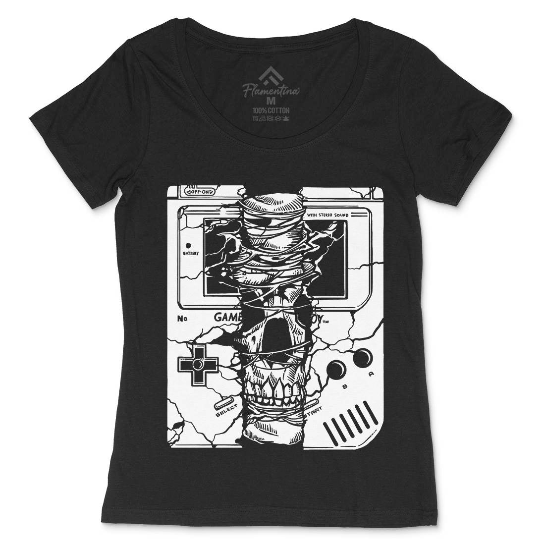 Game Skull Womens Scoop Neck T-Shirt Geek A533
