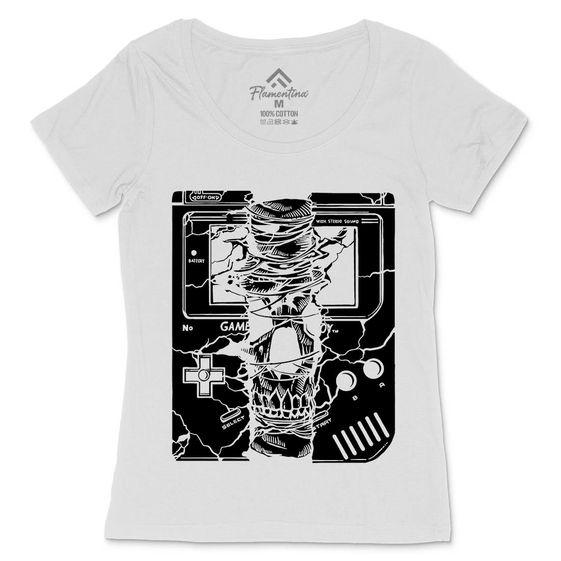 Game Skull Womens Scoop Neck T-Shirt Geek A533