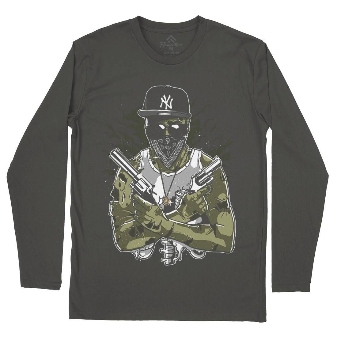 Gangster Zombie Mens Long Sleeve T-Shirt Horror A534
