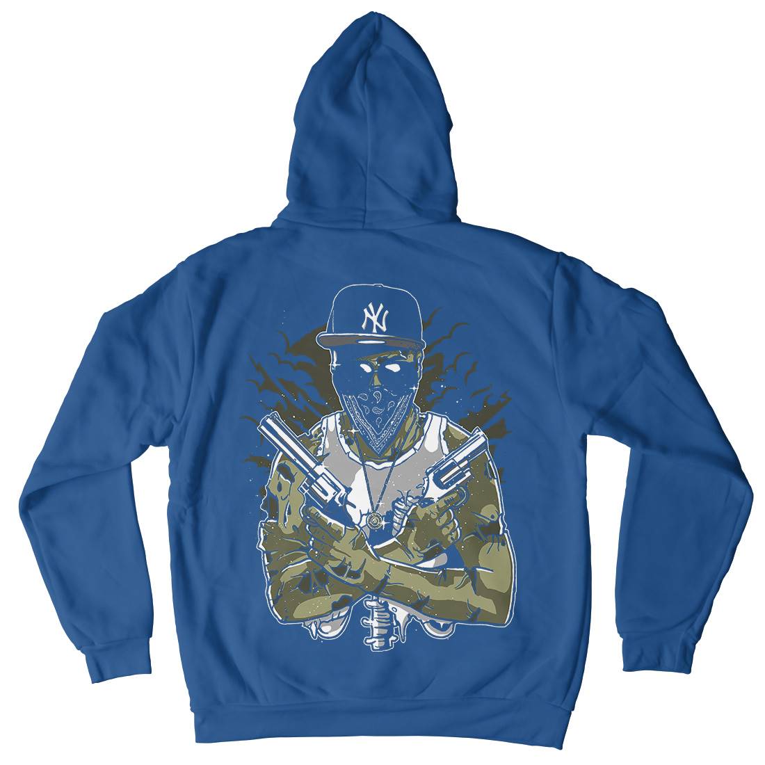 Gangster Zombie Mens Hoodie With Pocket Horror A534