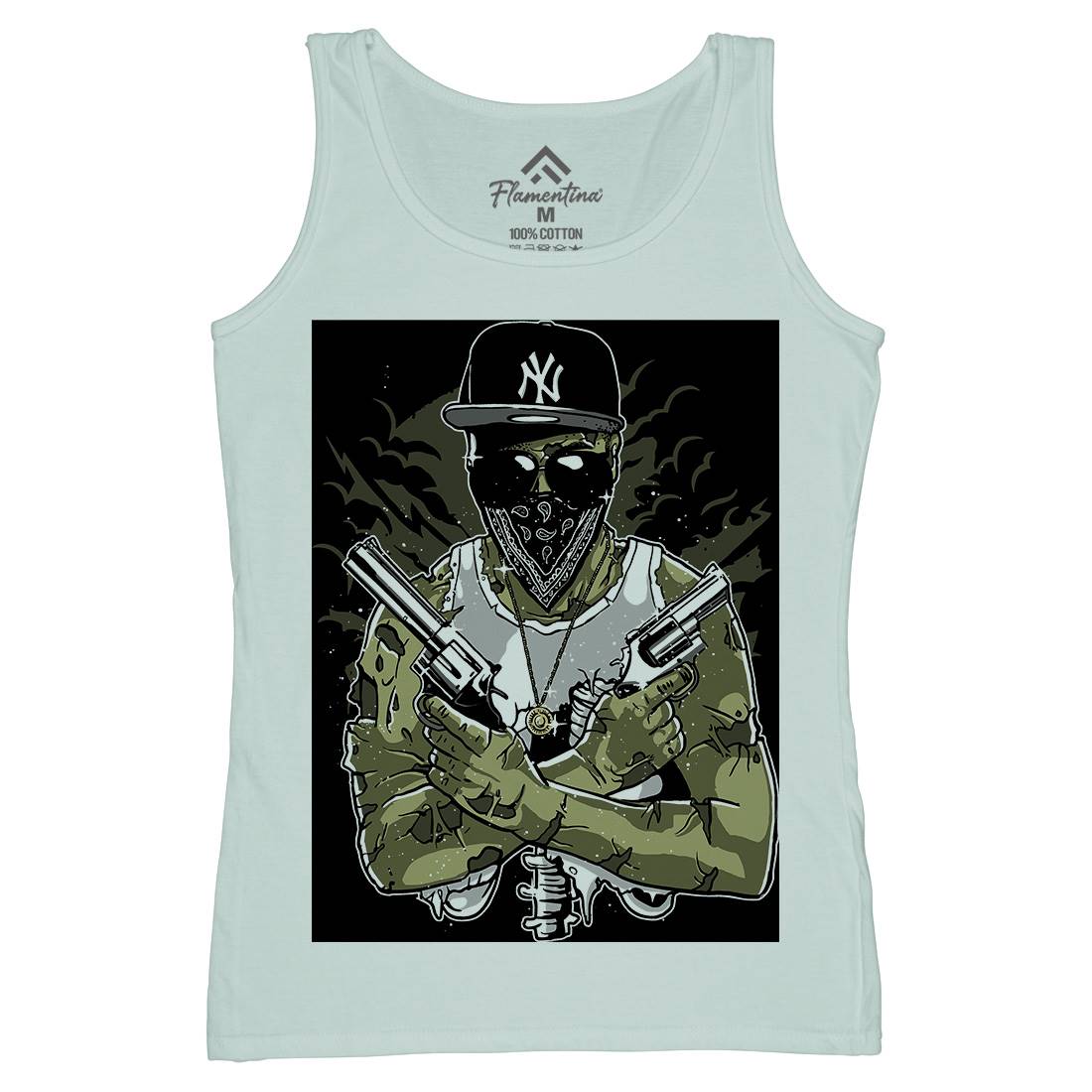 Gangster Zombie Womens Organic Tank Top Vest Horror A534