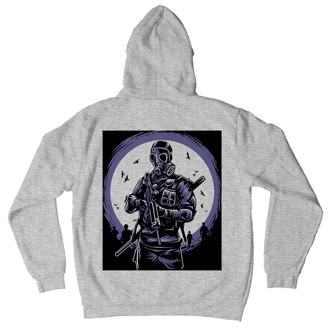 Mask Soldier Mens Hoodie With Pocket Horror A536