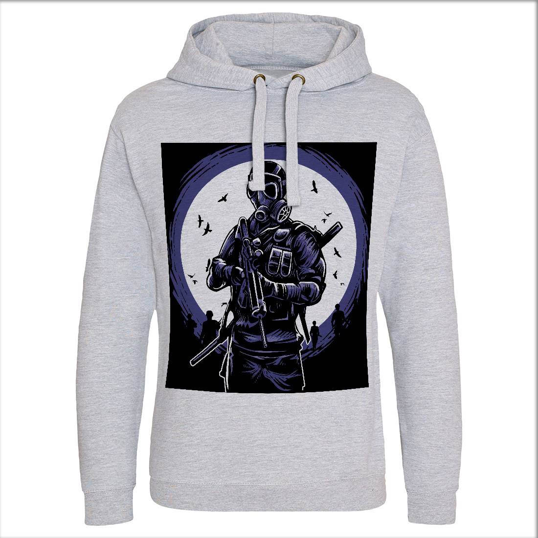 Mask Soldier Mens Hoodie Without Pocket Horror A536