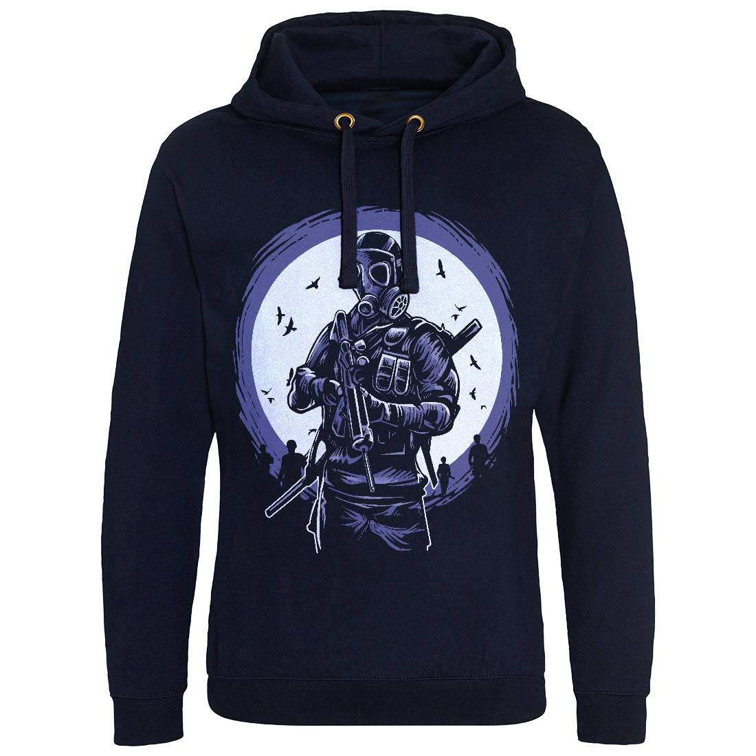 Mask Soldier Mens Hoodie Without Pocket Horror A536