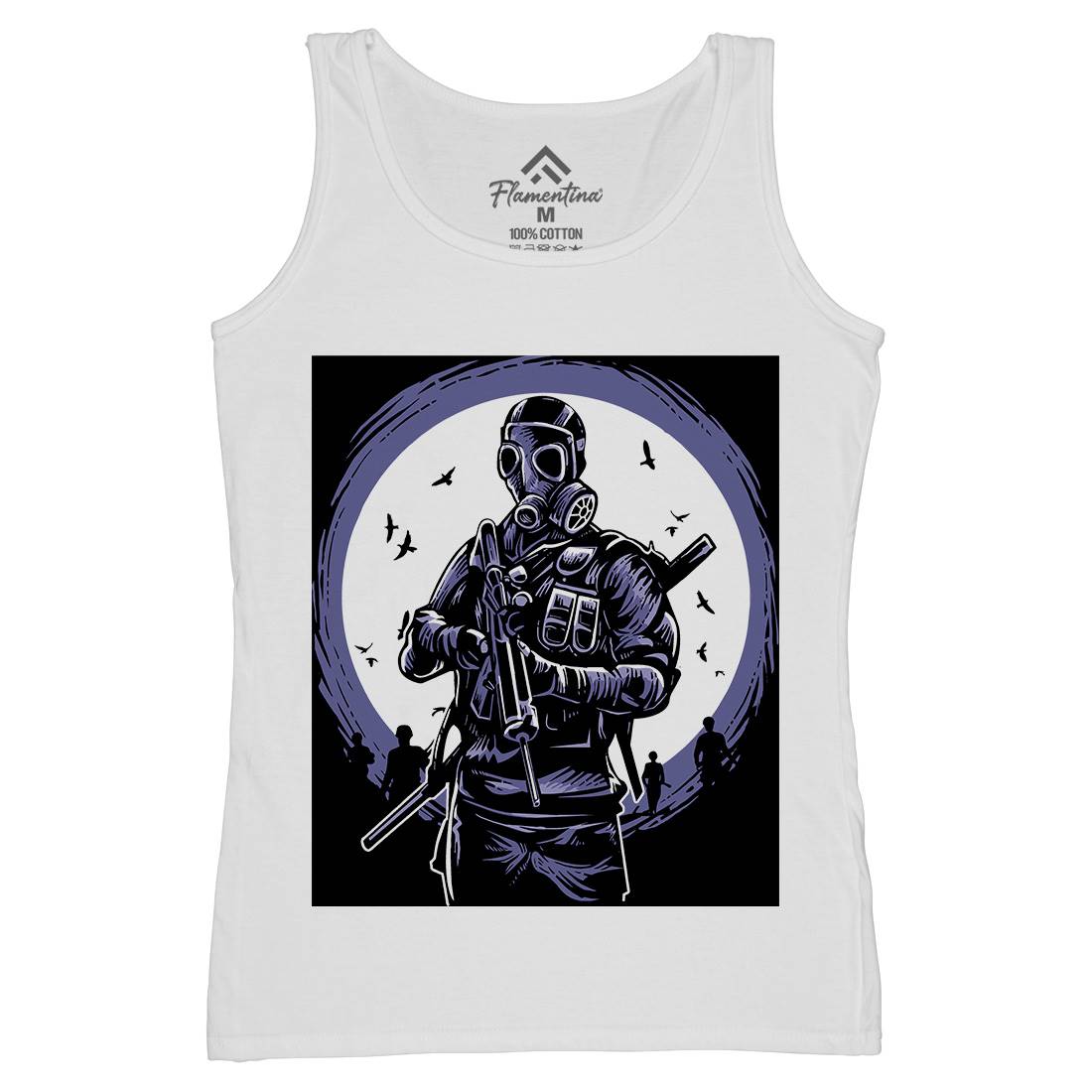 Mask Soldier Womens Organic Tank Top Vest Horror A536