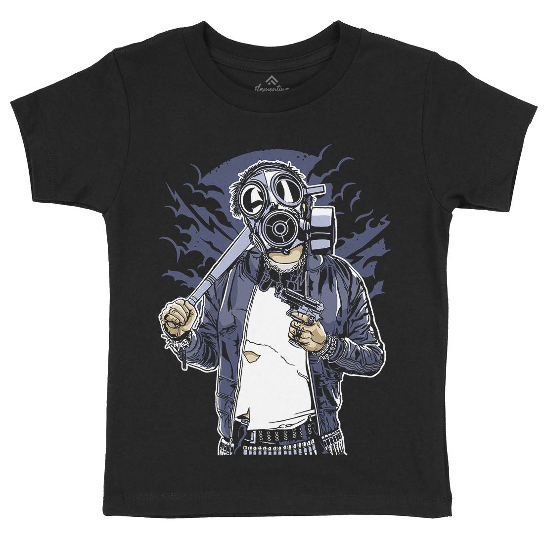 Mask Bastard Kids Crew Neck T-Shirt Horror A537