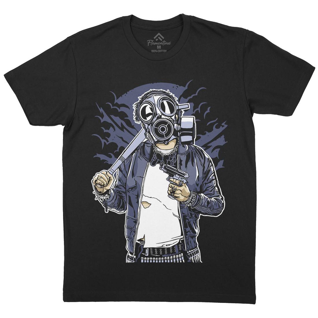 Mask Bastard Mens Crew Neck T-Shirt Horror A537