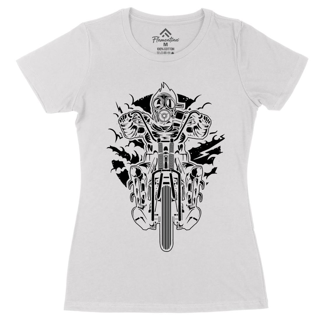 Mask Chopper Womens Organic Crew Neck T-Shirt Horror A538