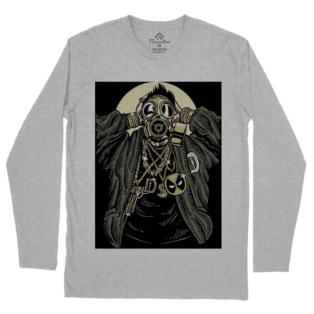 Mask Gangster Mens Long Sleeve T-Shirt Horror A539