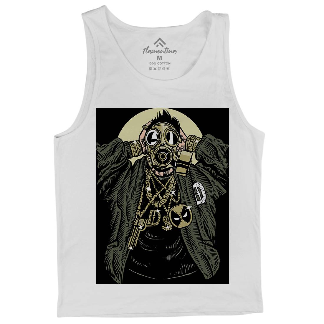 Mask Gangster Mens Tank Top Vest Horror A539