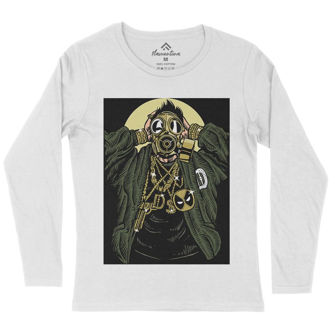 Mask Gangster Womens Long Sleeve T-Shirt Horror A539