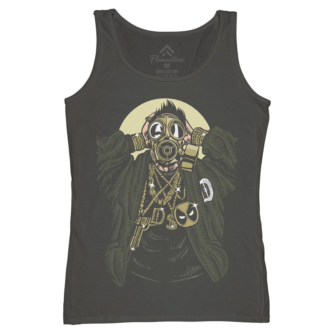 Mask Gangster Womens Organic Tank Top Vest Horror A539