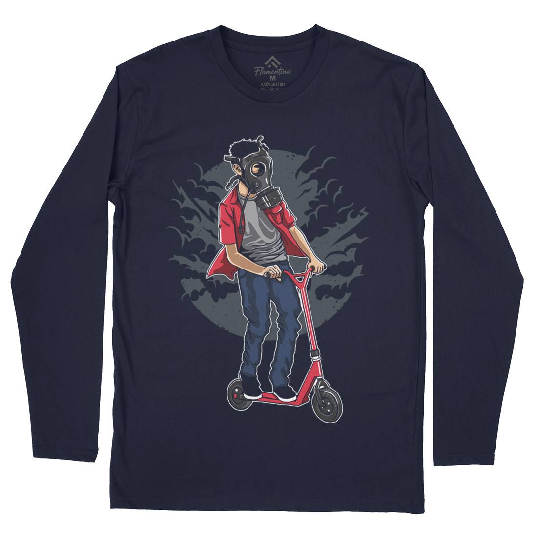 Mask Rider Mens Long Sleeve T-Shirt Horror A540