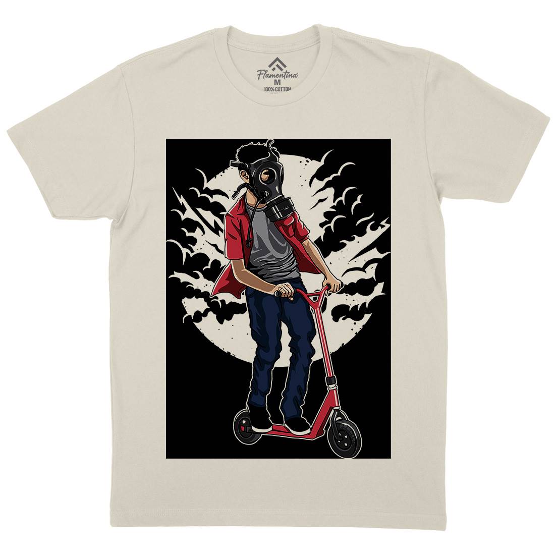 Mask Rider Mens Organic Crew Neck T-Shirt Horror A540