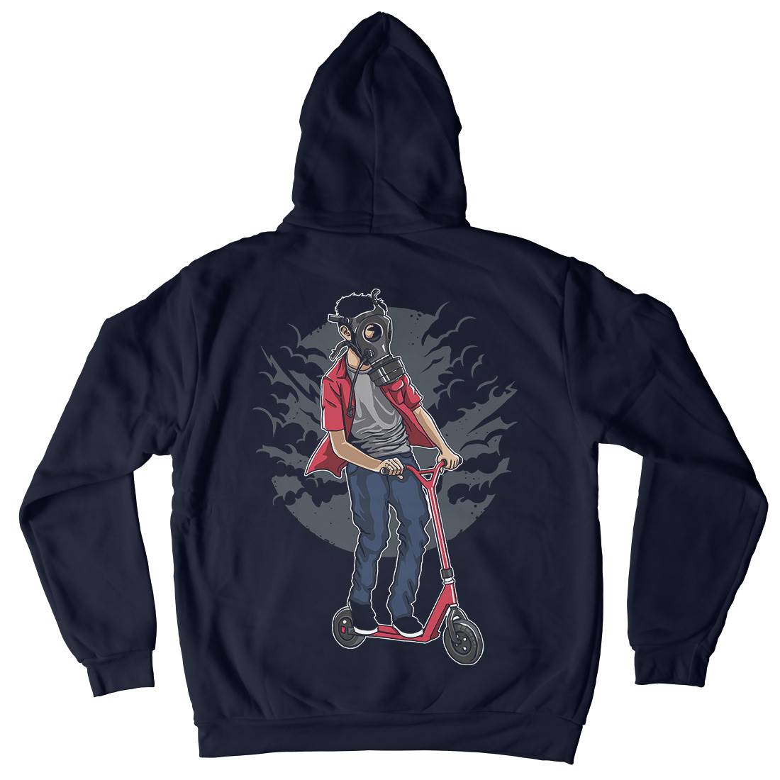 Mask Rider Mens Hoodie With Pocket Horror A540