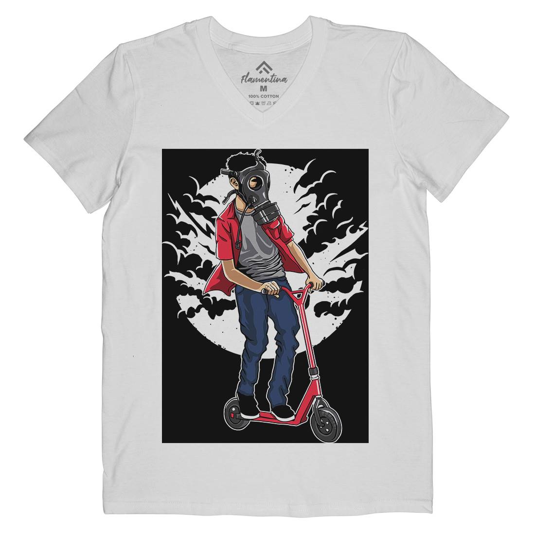 Mask Rider Mens V-Neck T-Shirt Horror A540