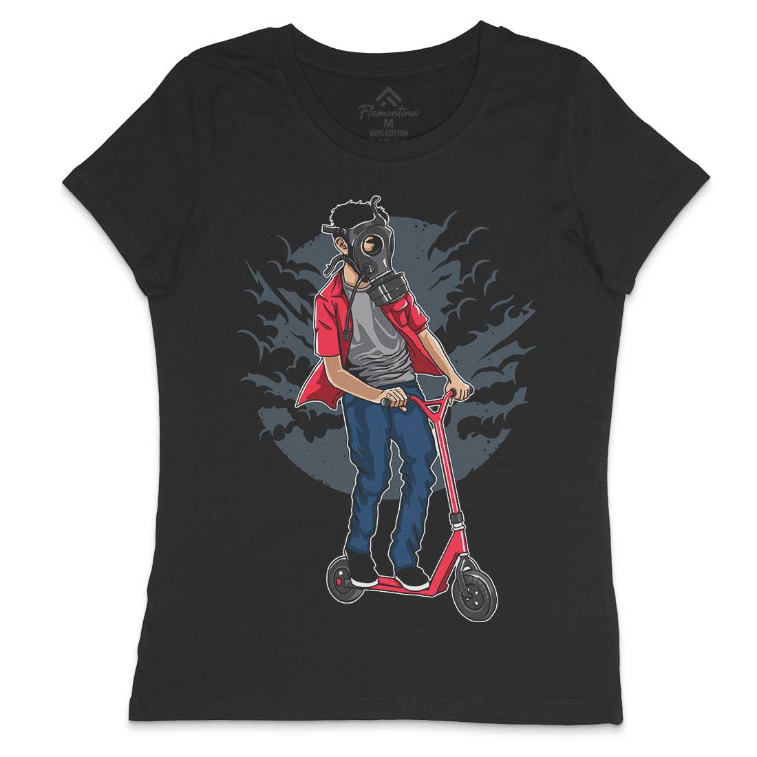 Mask Rider Womens Crew Neck T-Shirt Horror A540