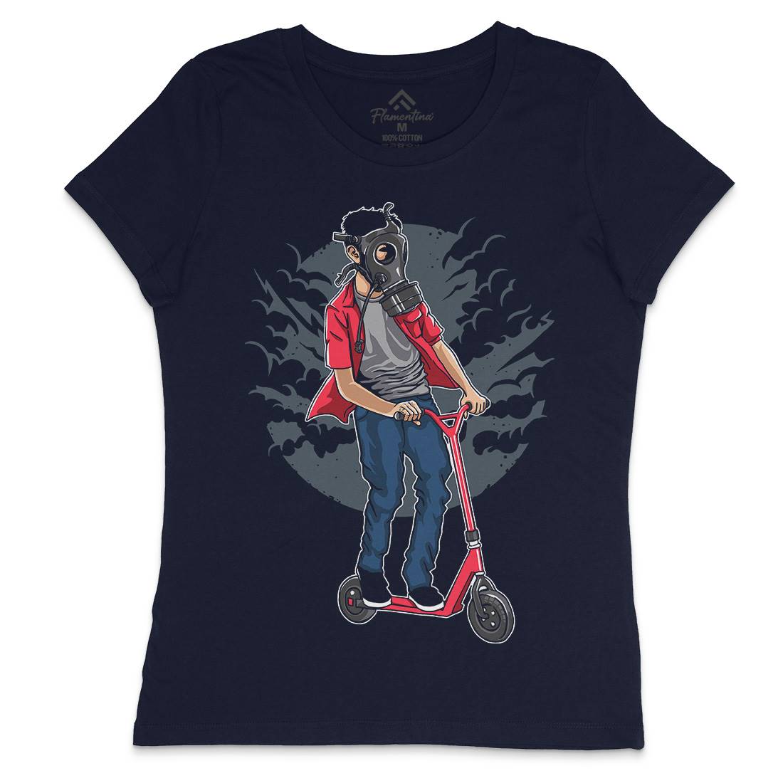 Mask Rider Womens Crew Neck T-Shirt Horror A540