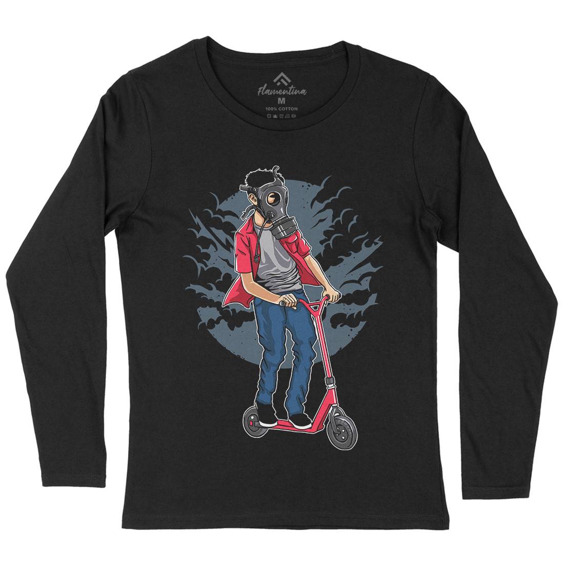 Mask Rider Womens Long Sleeve T-Shirt Horror A540