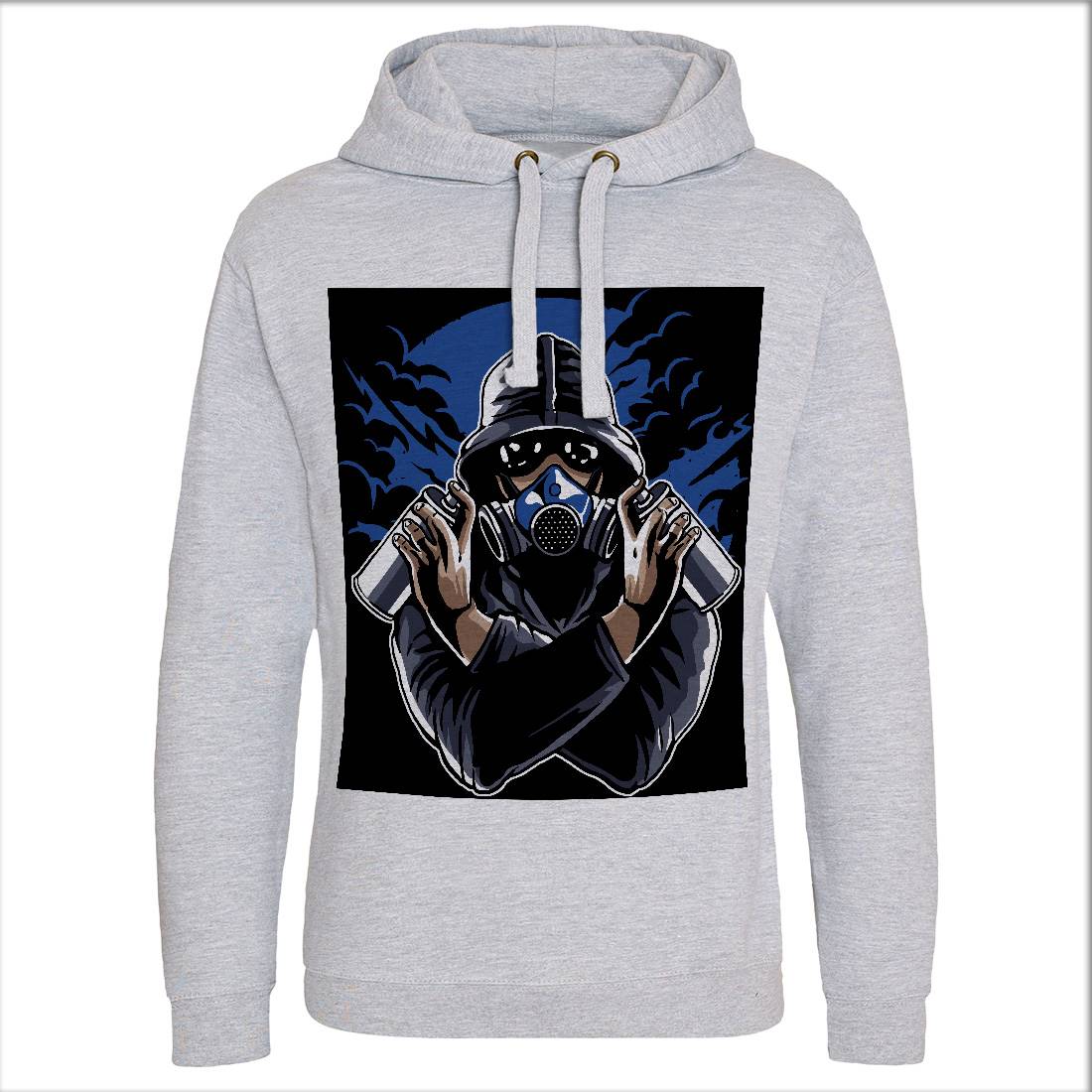 Graffiti Mask Mens Hoodie Without Pocket Horror A541
