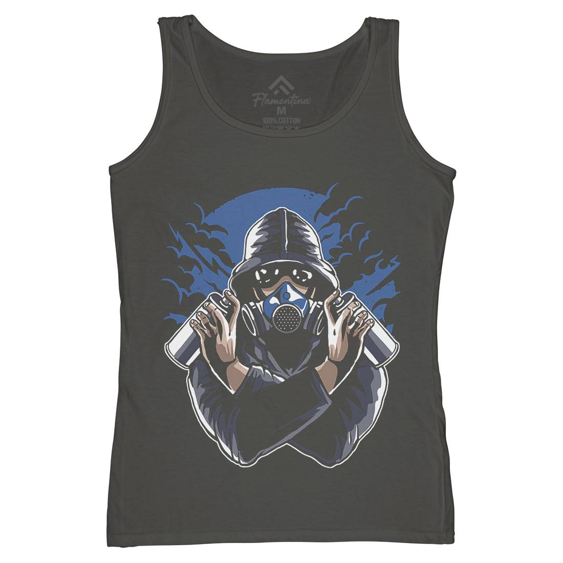 Graffiti Mask Womens Organic Tank Top Vest Horror A541