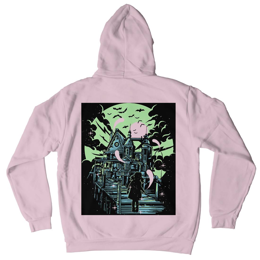 Haunted House Kids Crew Neck Hoodie Horror A542