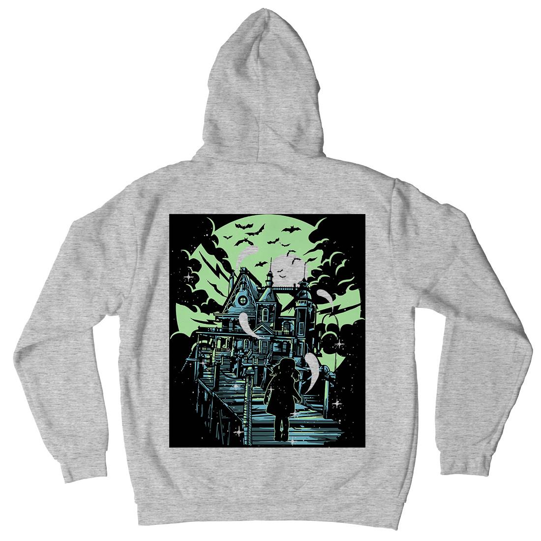 Haunted House Mens Hoodie With Pocket Horror A542