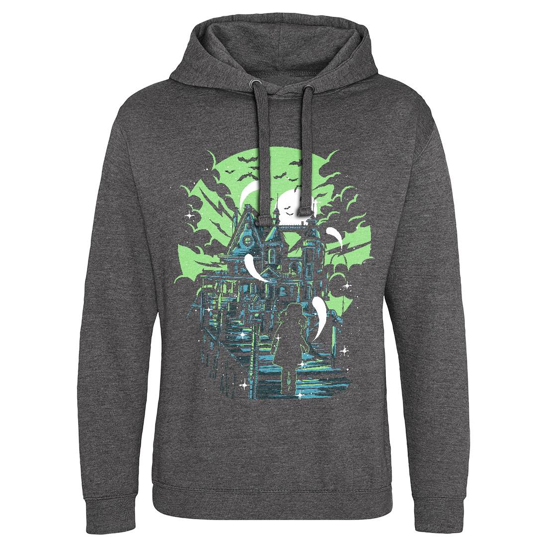 Haunted House Mens Hoodie Without Pocket Horror A542
