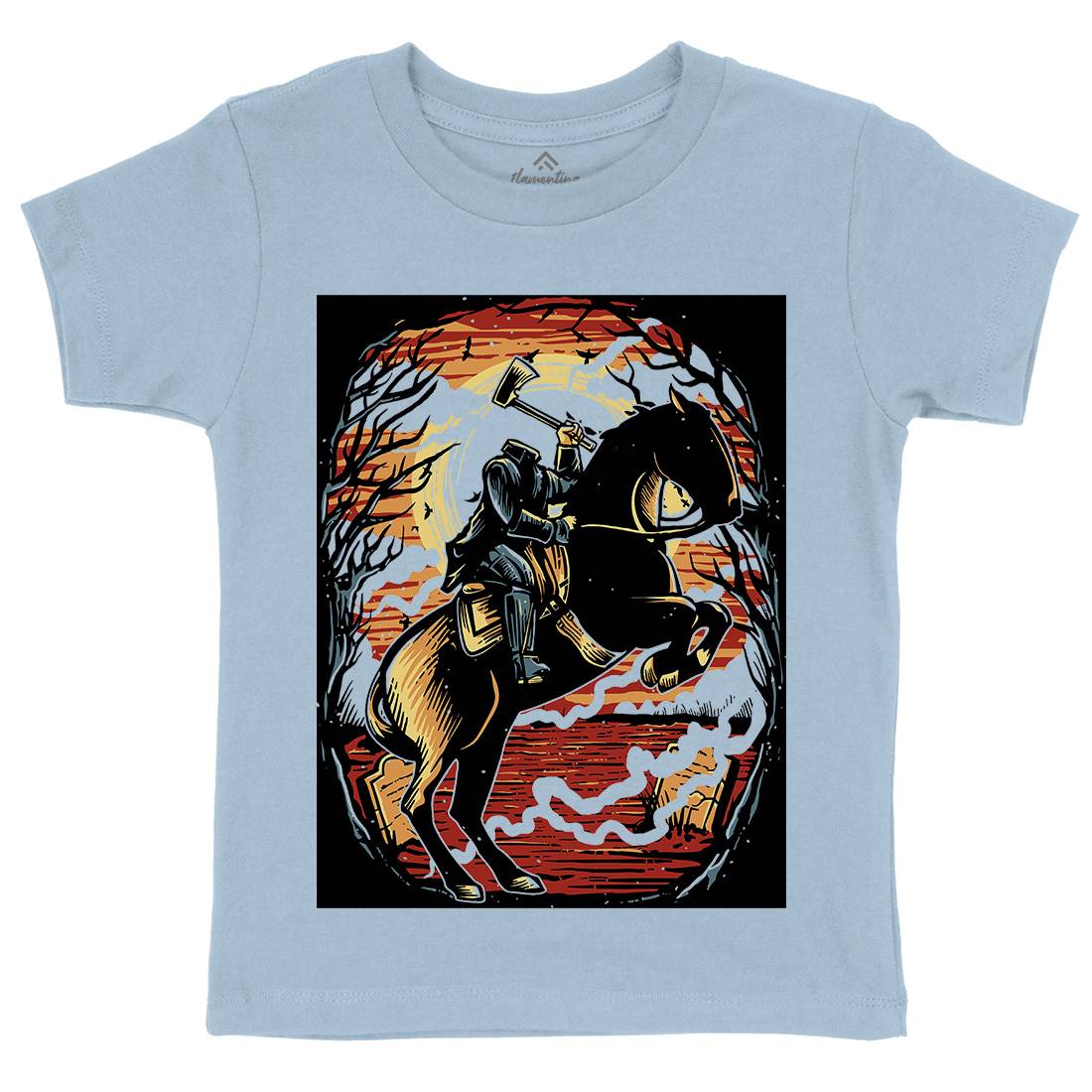Headless Horseman Kids Organic Crew Neck T-Shirt Horror A543