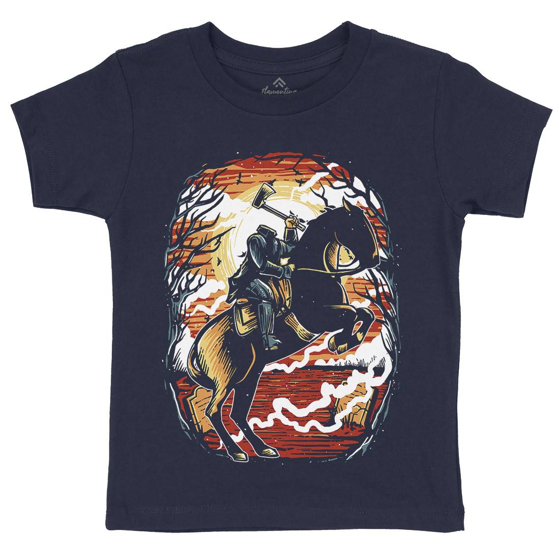 Headless Horseman Kids Organic Crew Neck T-Shirt Horror A543