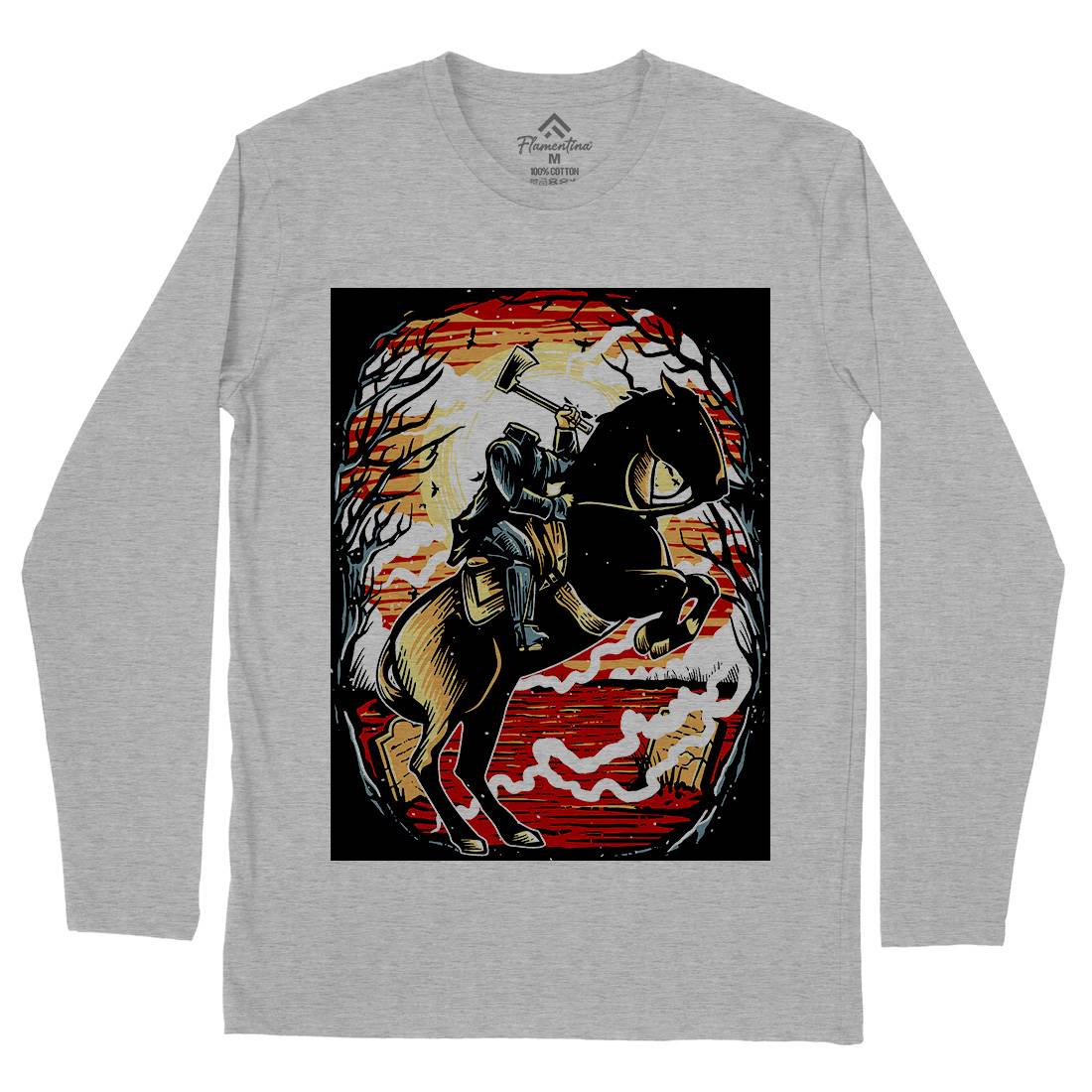 Headless Horseman Mens Long Sleeve T-Shirt Horror A543