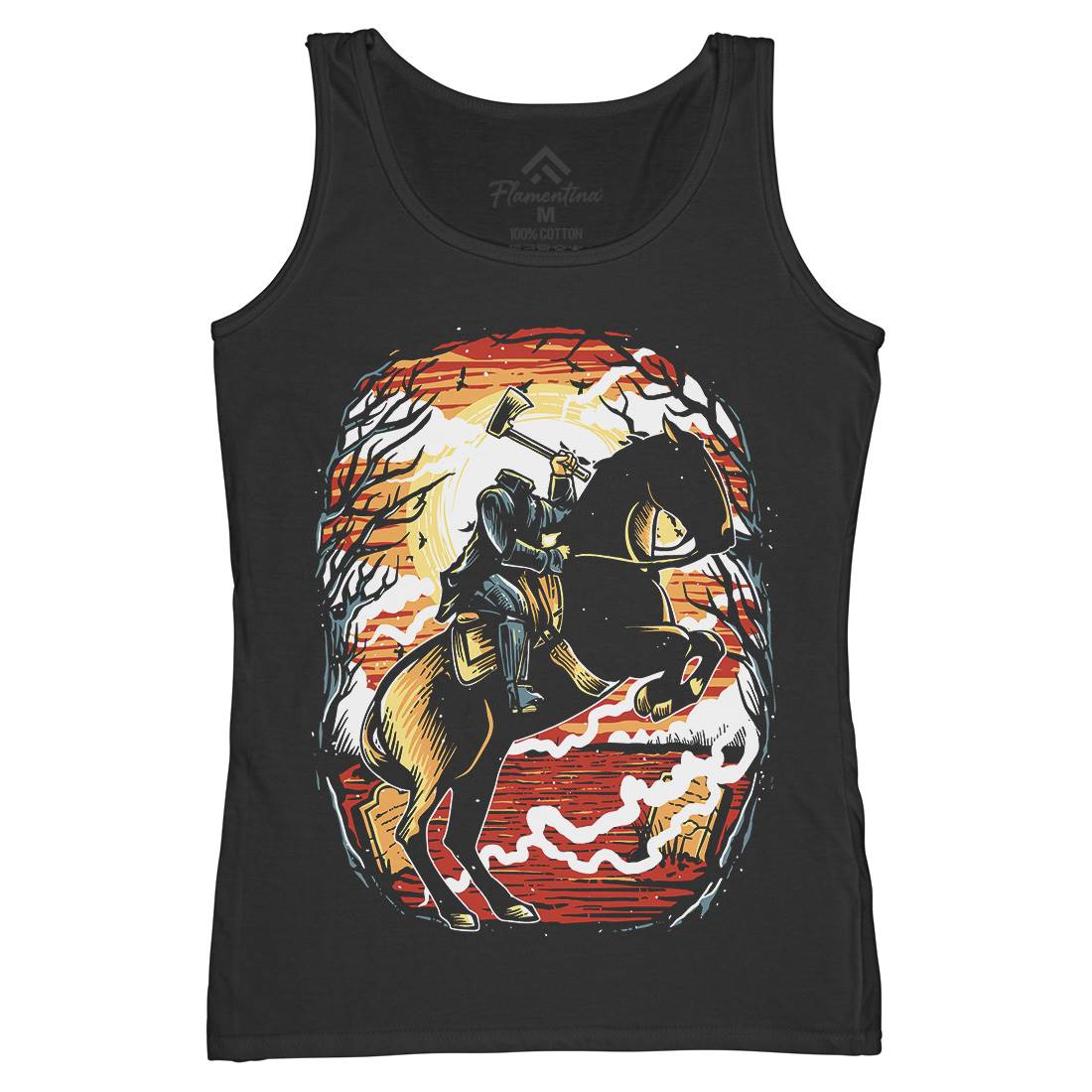Headless Horseman Womens Organic Tank Top Vest Horror A543