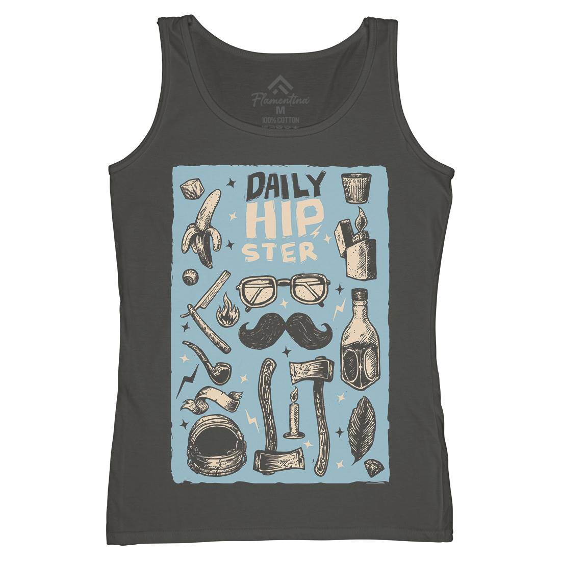 Daily Hipster Womens Organic Tank Top Vest Barber A544