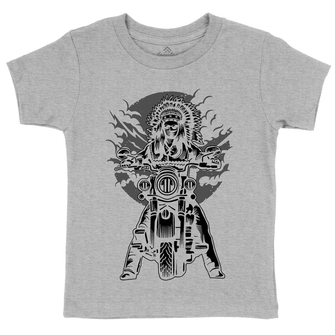 Indian Chief Kids Organic Crew Neck T-Shirt Motorcycles A545