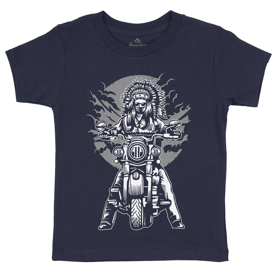 Indian Chief Kids Organic Crew Neck T-Shirt Motorcycles A545