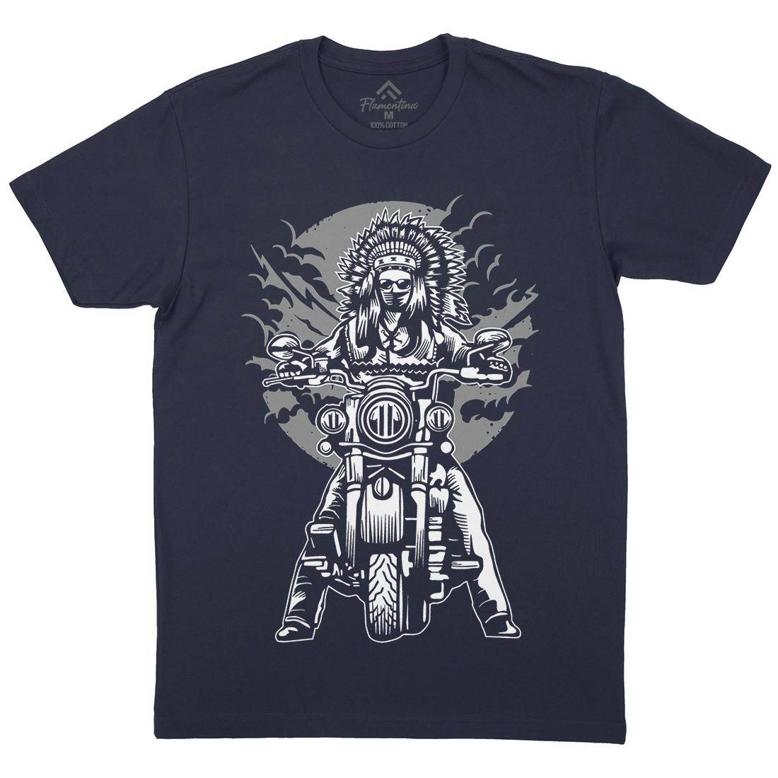 Indian Chief Mens Crew Neck T-Shirt Motorcycles A545
