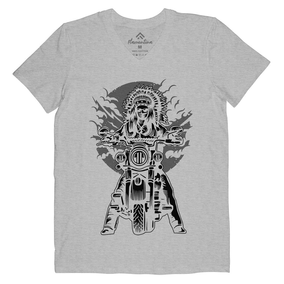 Indian Chief Mens V-Neck T-Shirt Motorcycles A545