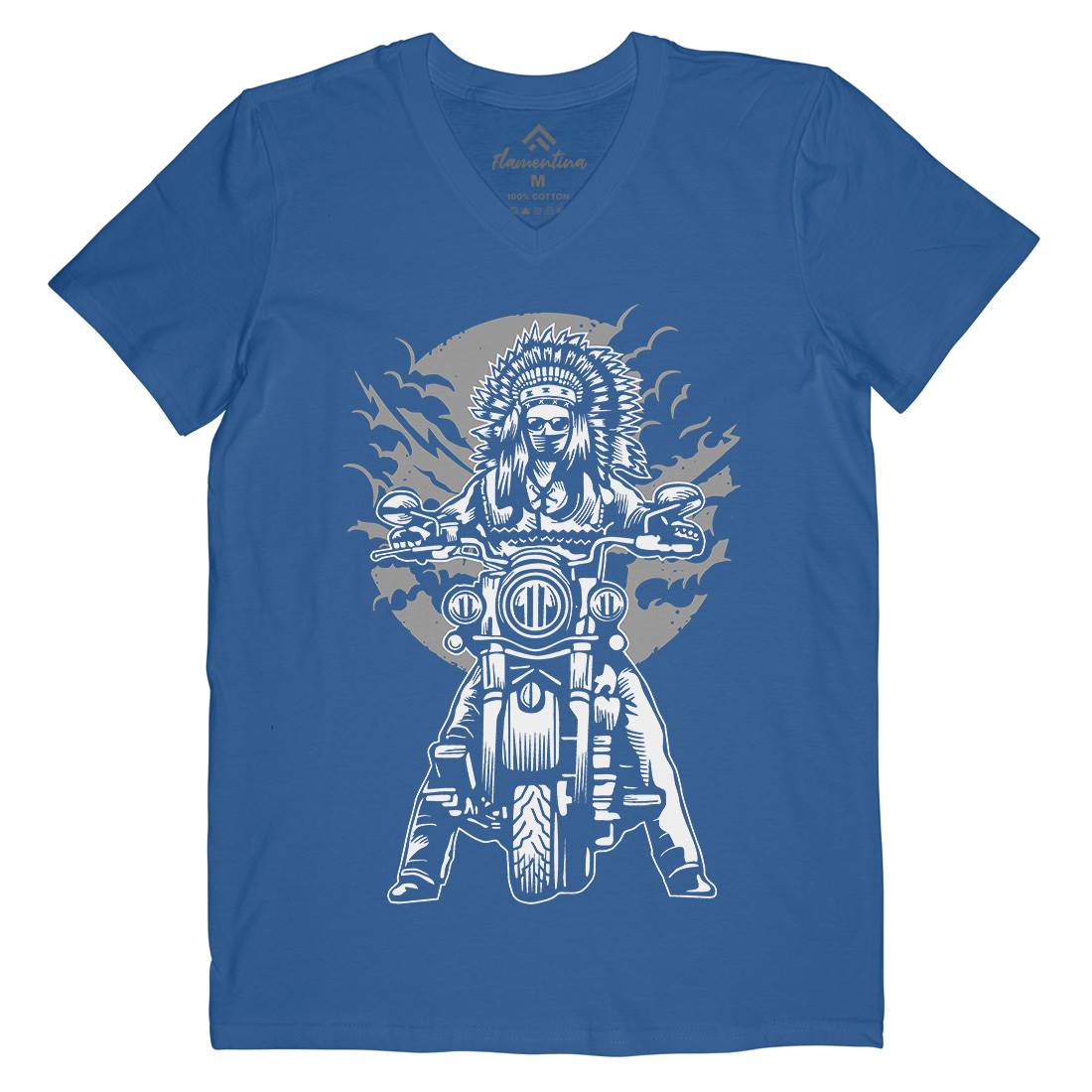 Indian Chief Mens V-Neck T-Shirt Motorcycles A545