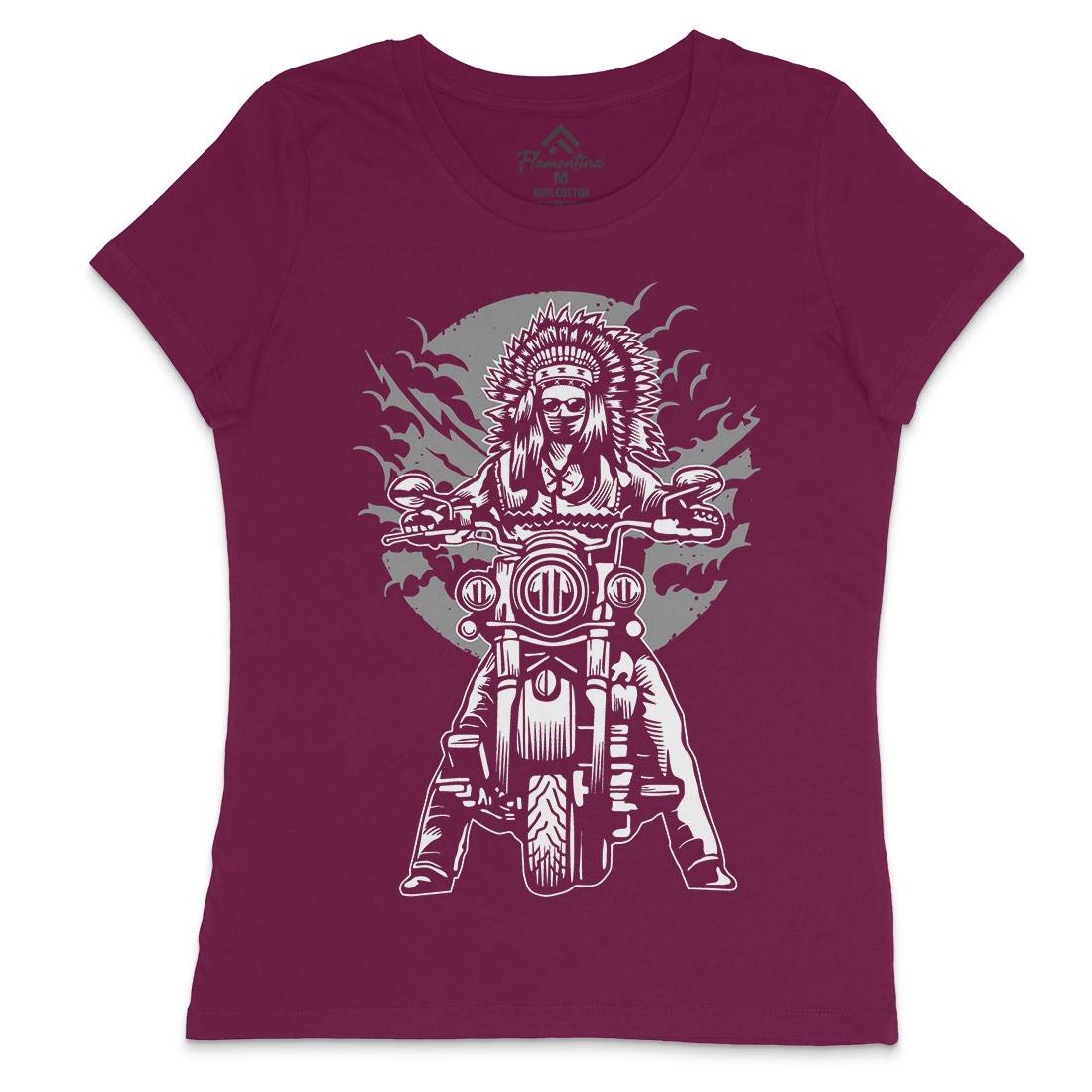 Indian Chief Womens Crew Neck T-Shirt Motorcycles A545