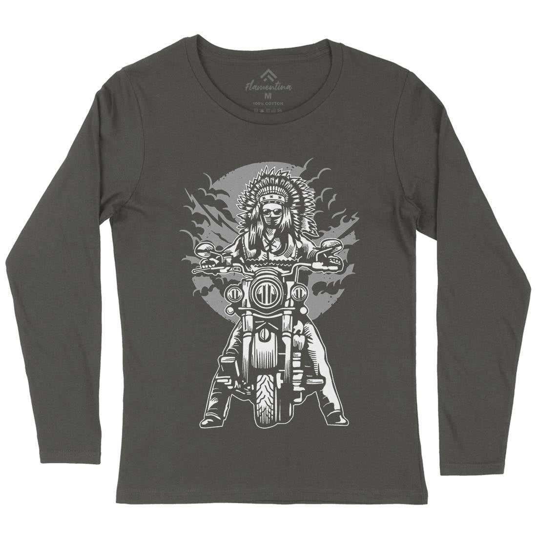 Indian Chief Womens Long Sleeve T-Shirt Motorcycles A545