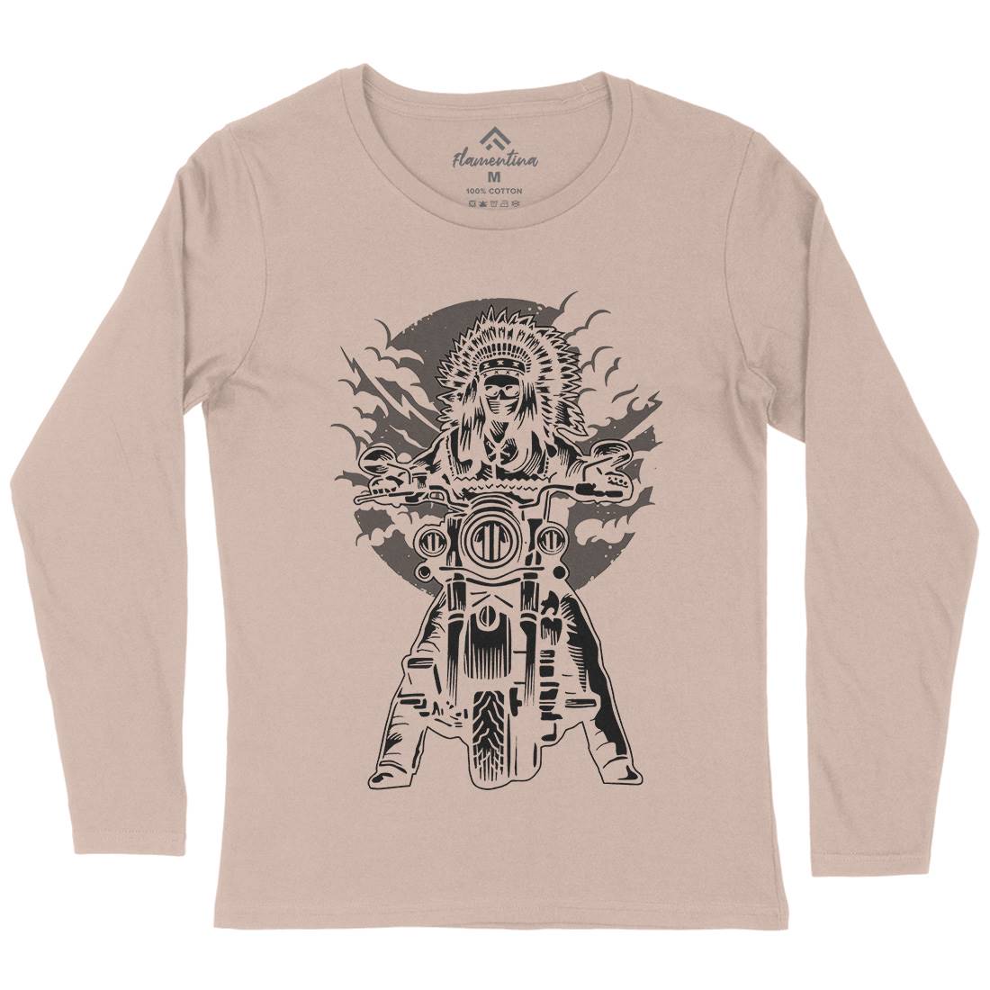 Indian Chief Womens Long Sleeve T-Shirt Motorcycles A545