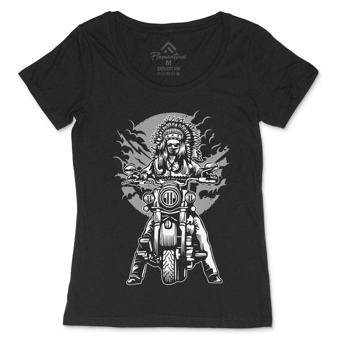Indian Chief Womens Scoop Neck T-Shirt Motorcycles A545